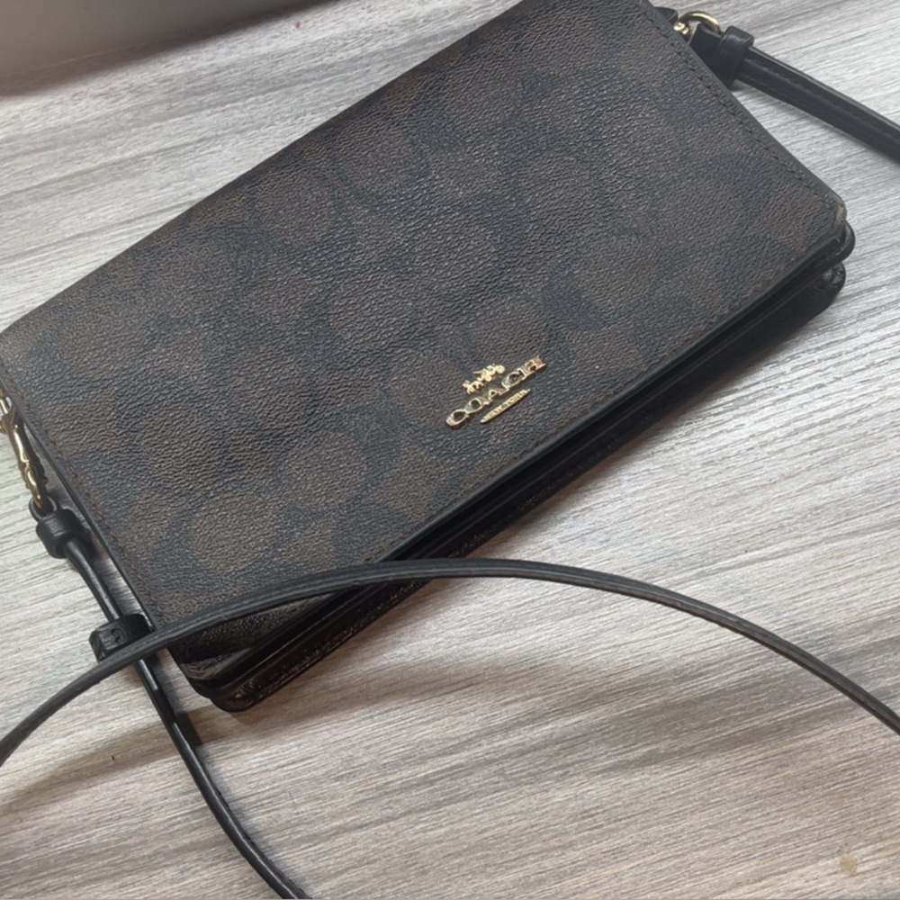 Anna Foldover Clutch Crossbody In Signature Canvas